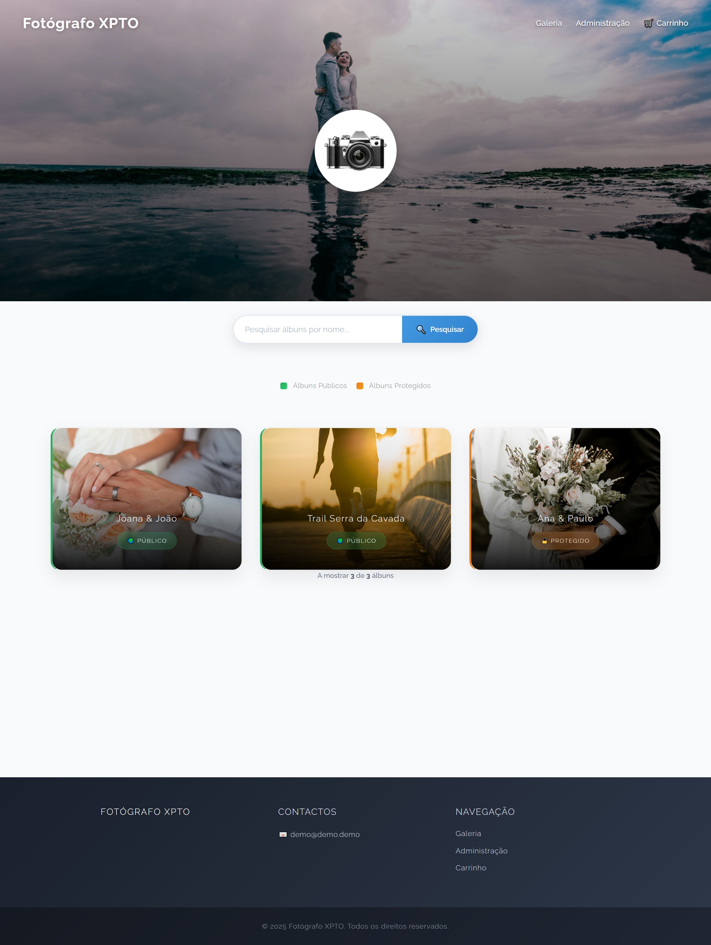 Demonstração da Loja Frontoffice